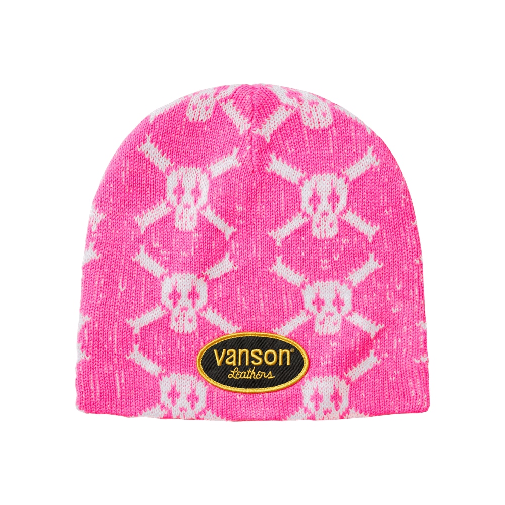 Supreme x Vanson Leathers Skull Beanie Pink