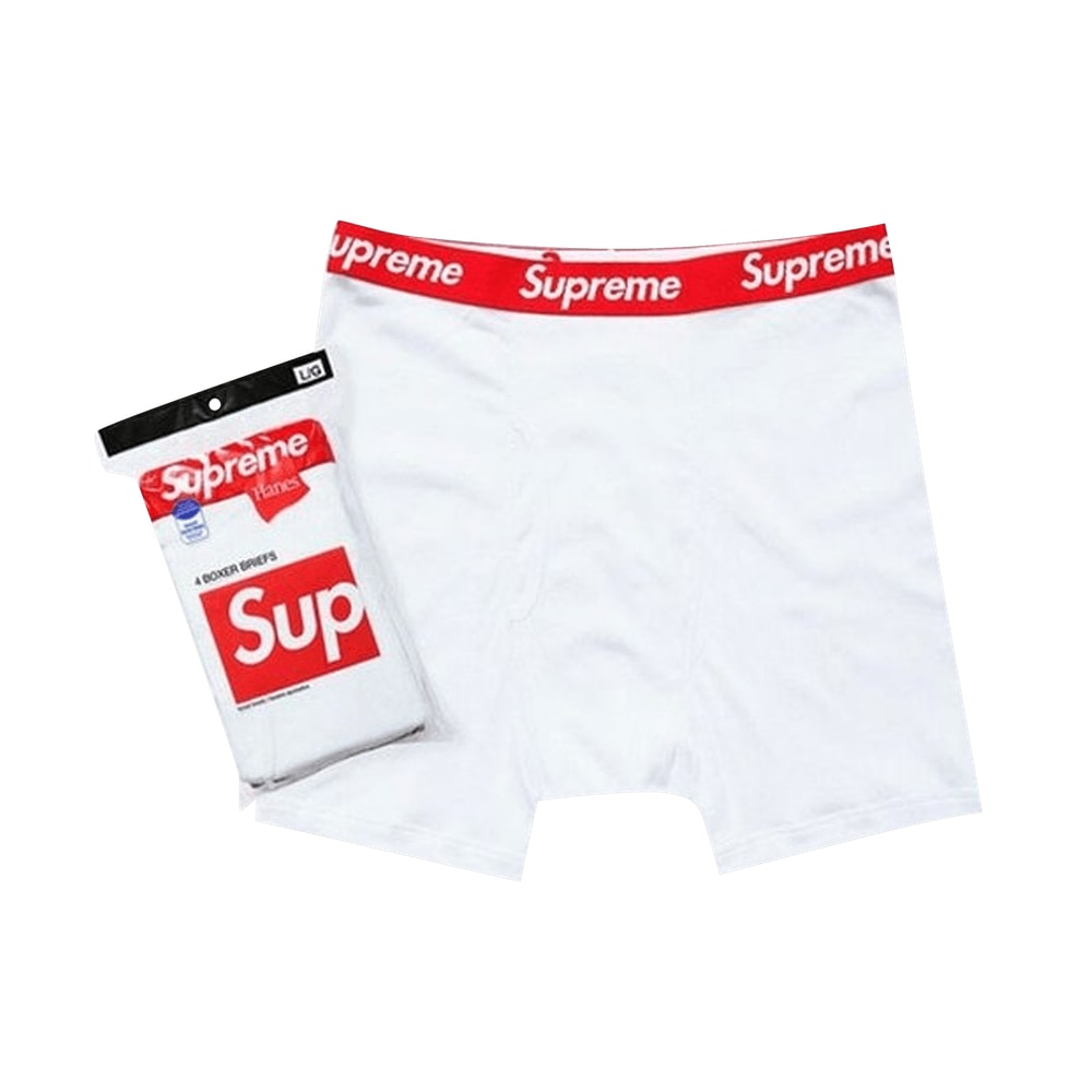 Supreme x Hanes Boxer Briefs (4 Pack) White