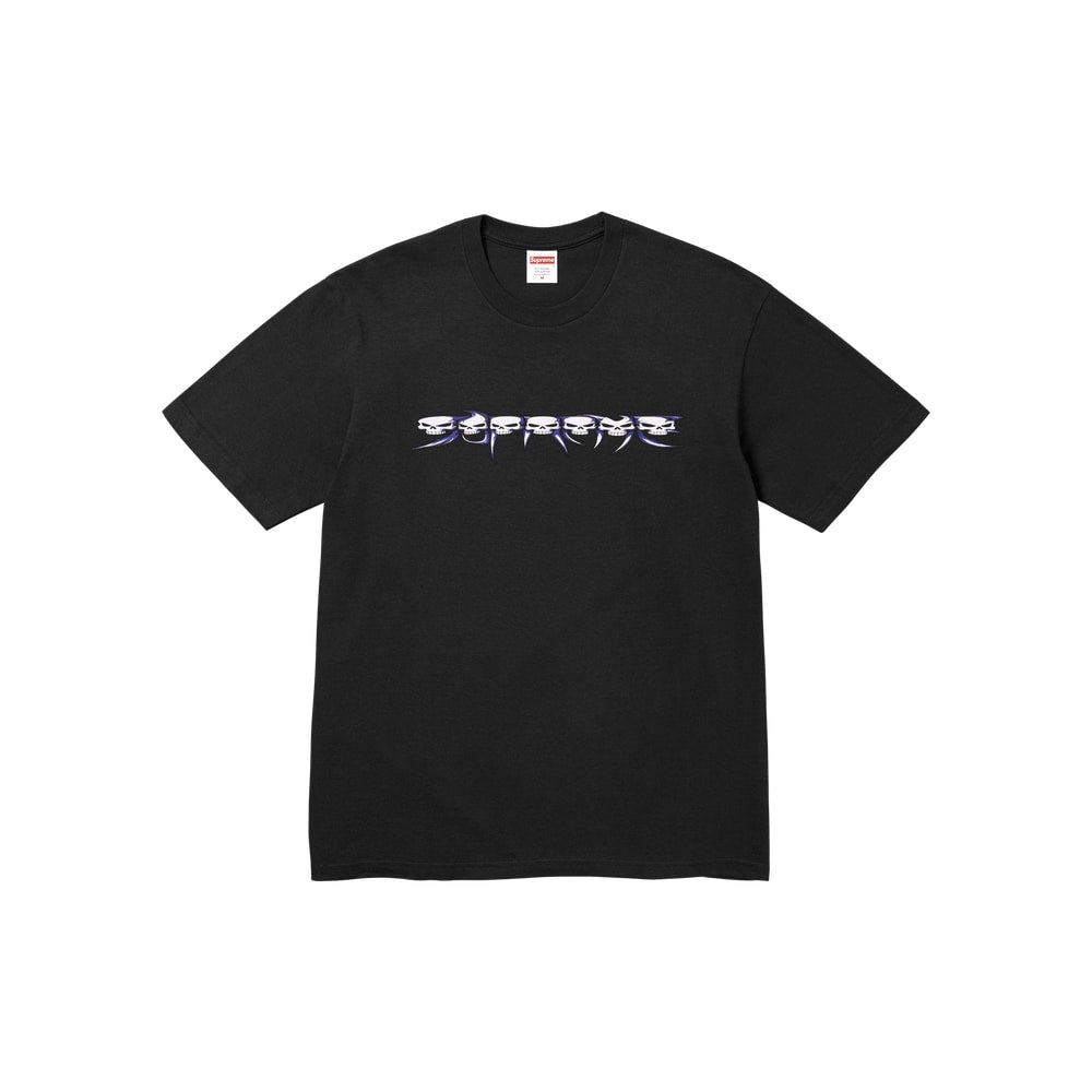 Supreme Skulls Spellout Tee Black