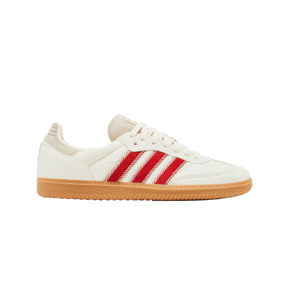 adidas Wmns Samba OG Pony Hair Pack - Wonder Beige Better Scarlet – boty, oranžová