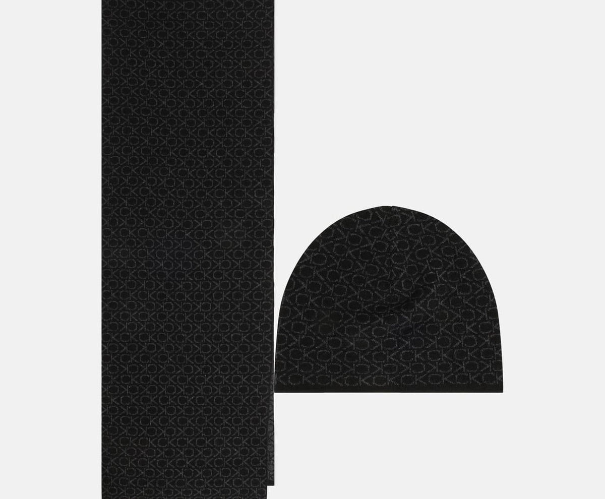 Calvin Klein Wool-blend scarf Black – accessoires, zwart