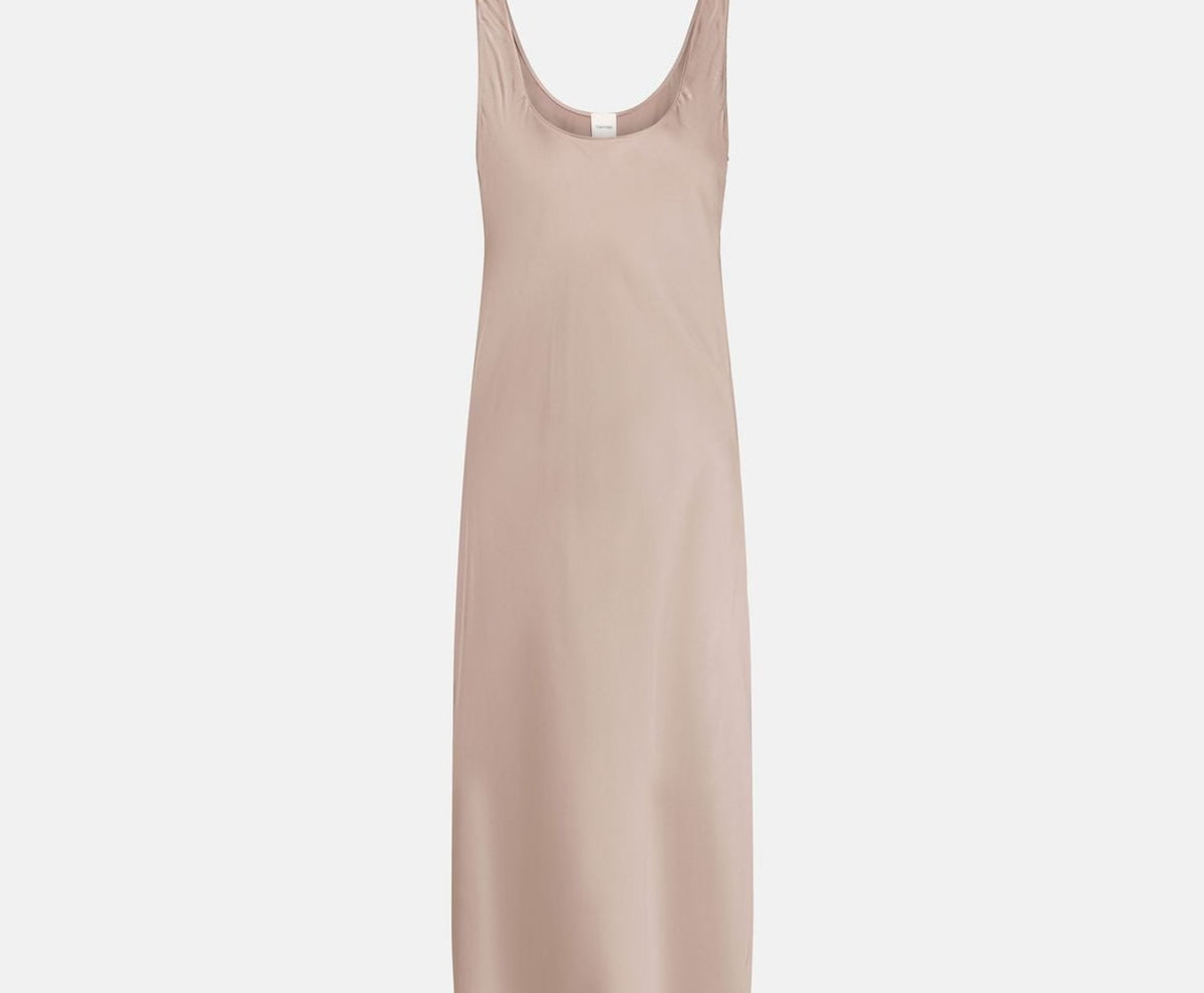 Calvin Klein Satin dress Hero Greige – ruházat