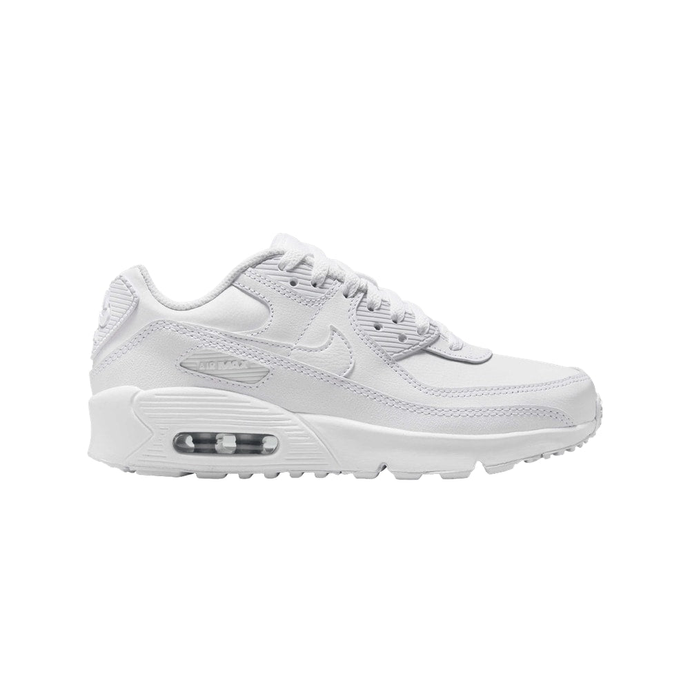 Nike Air Max 90 Leather GS White Metallic Silver