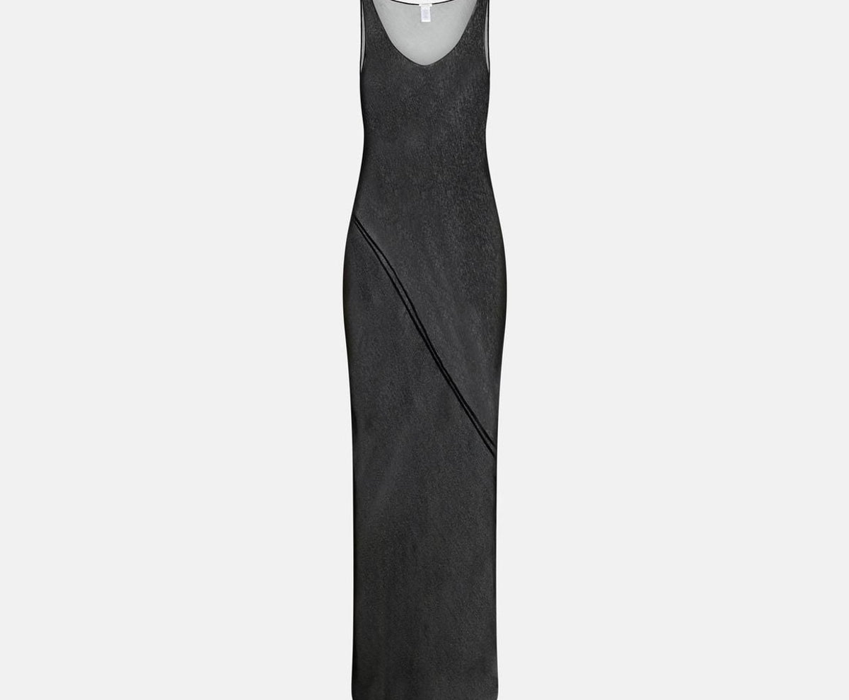 Calvin Klein Silk night gown Black – одяг, чорний