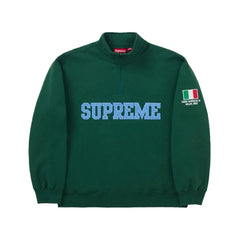 Supreme Flag Half Zip Pullover Green