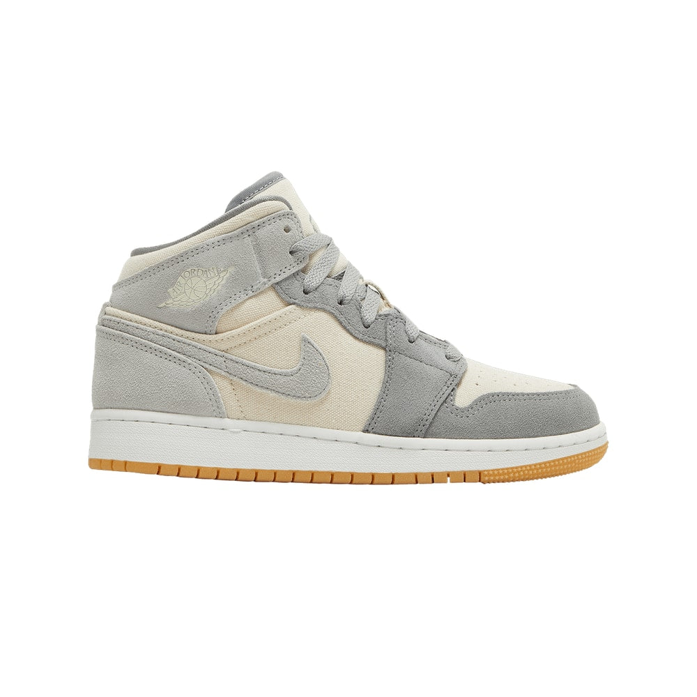Air Jordan 1 Mid SE GS Coconut Milk Particle Grey