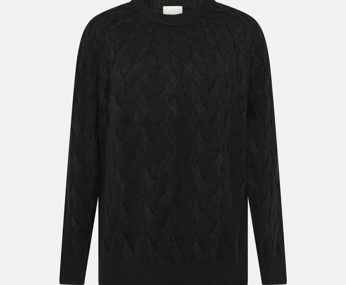 Calvin Klein Wool-blend pullover Black – ropa, negro