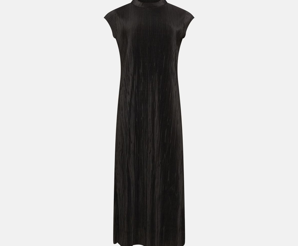 Calvin Klein Ribbed dress Black – ropa, negro