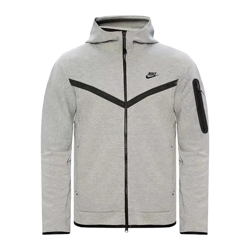 Nike Sportswear Tech Fleece Windrunner Full Zip Hoodie (FW24) Dark Grey Heather/Black – mikina, bílá