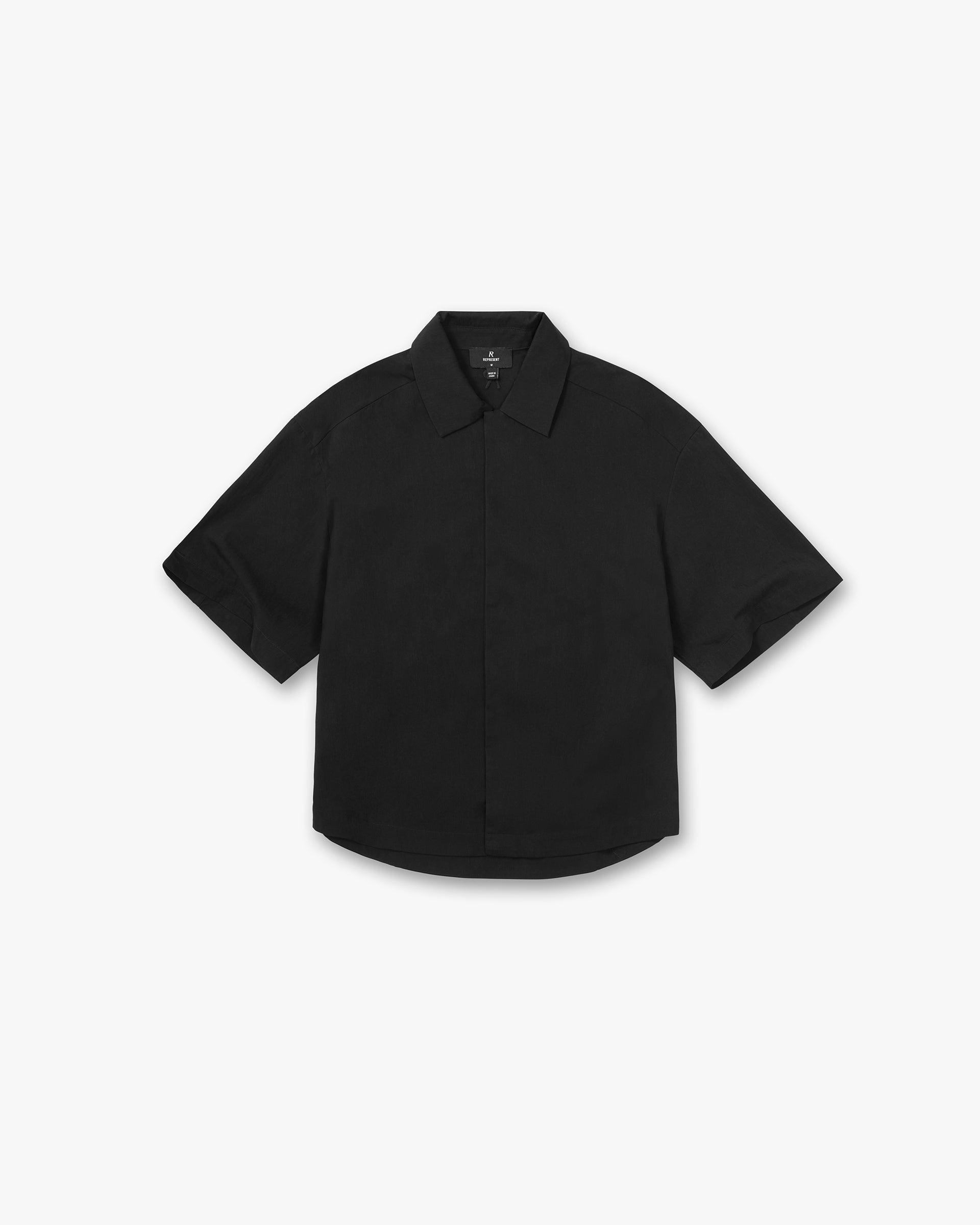 Represent Initial Short Sleeve Shirt Jet Black