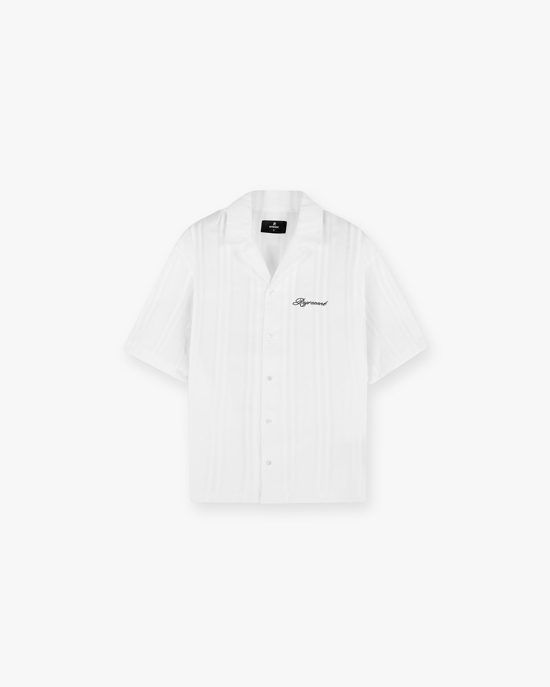 Represent Embroidered Bowling Shirt Antique White