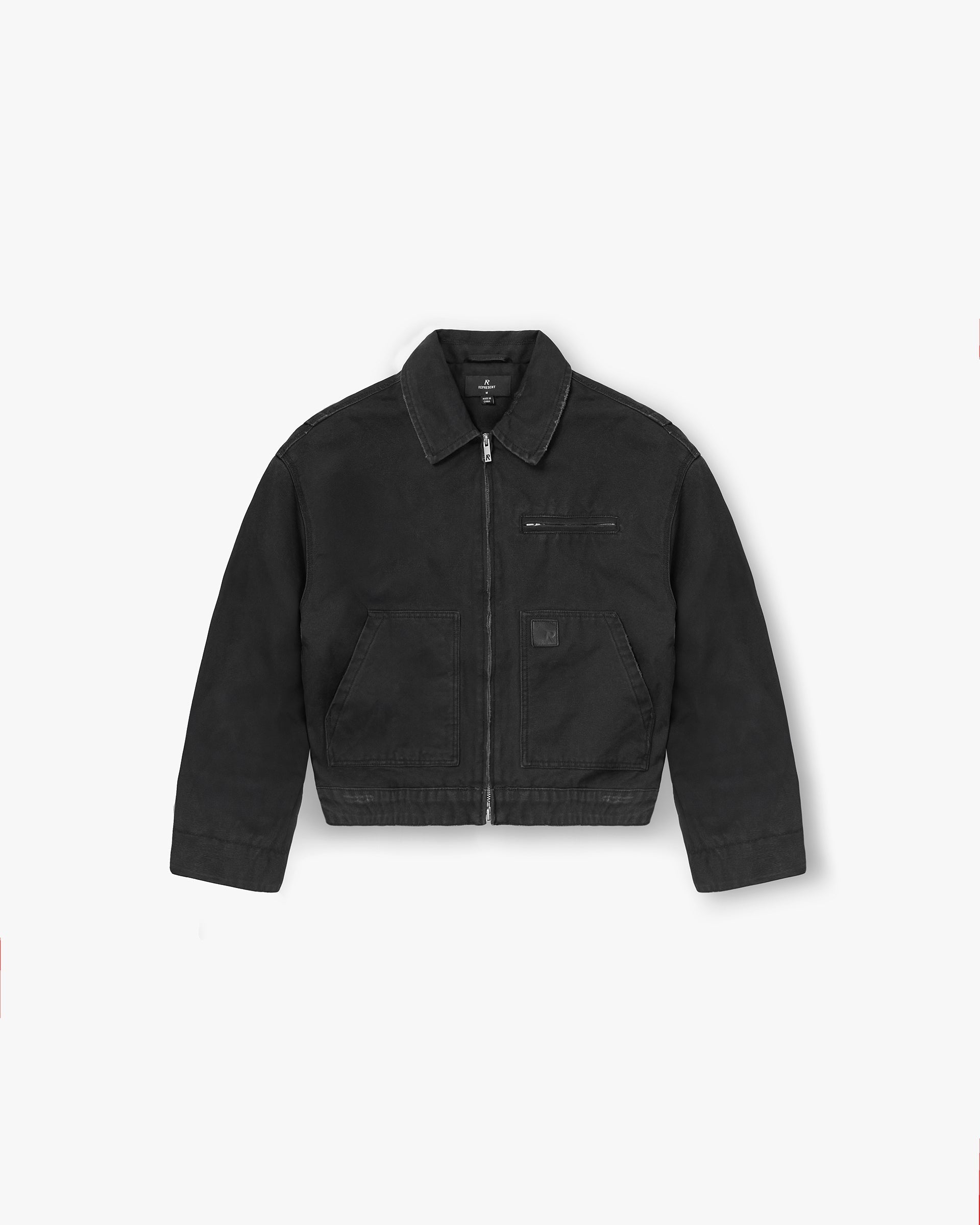Represent Heaton Workwear Jacket Washed Black