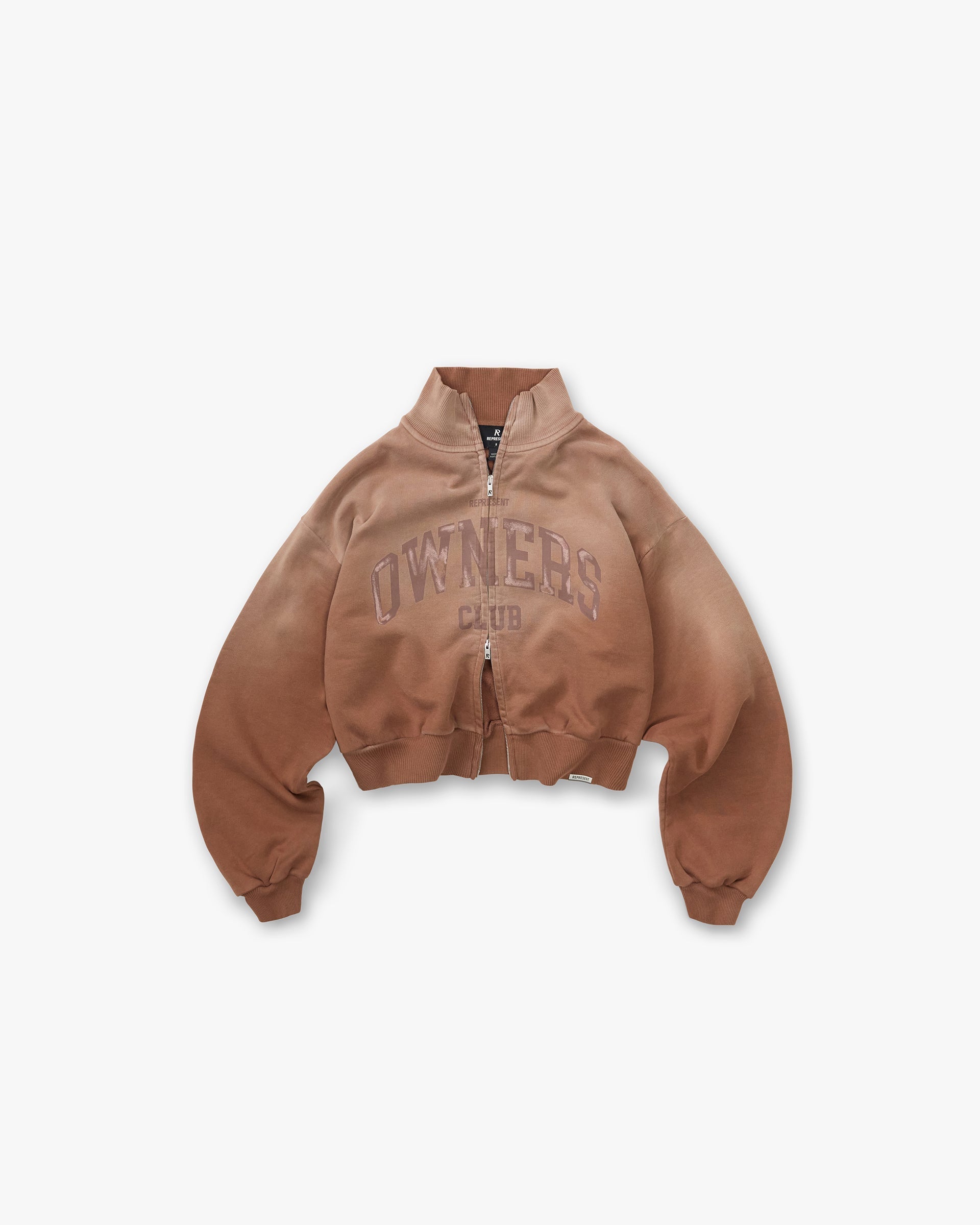 Represent Owners Club Zip Funnel Neck Sienna