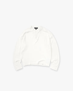 Represent Initial Henley Waffle Langærmet T-Shirt Flat White