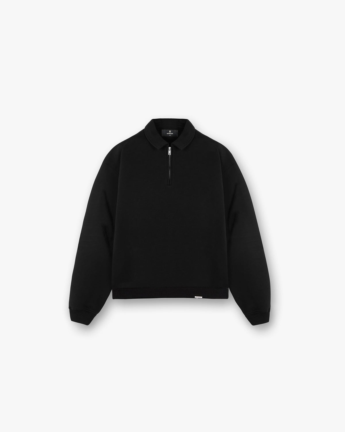 Represent Initial Boxy Quarter Zip Jet Black