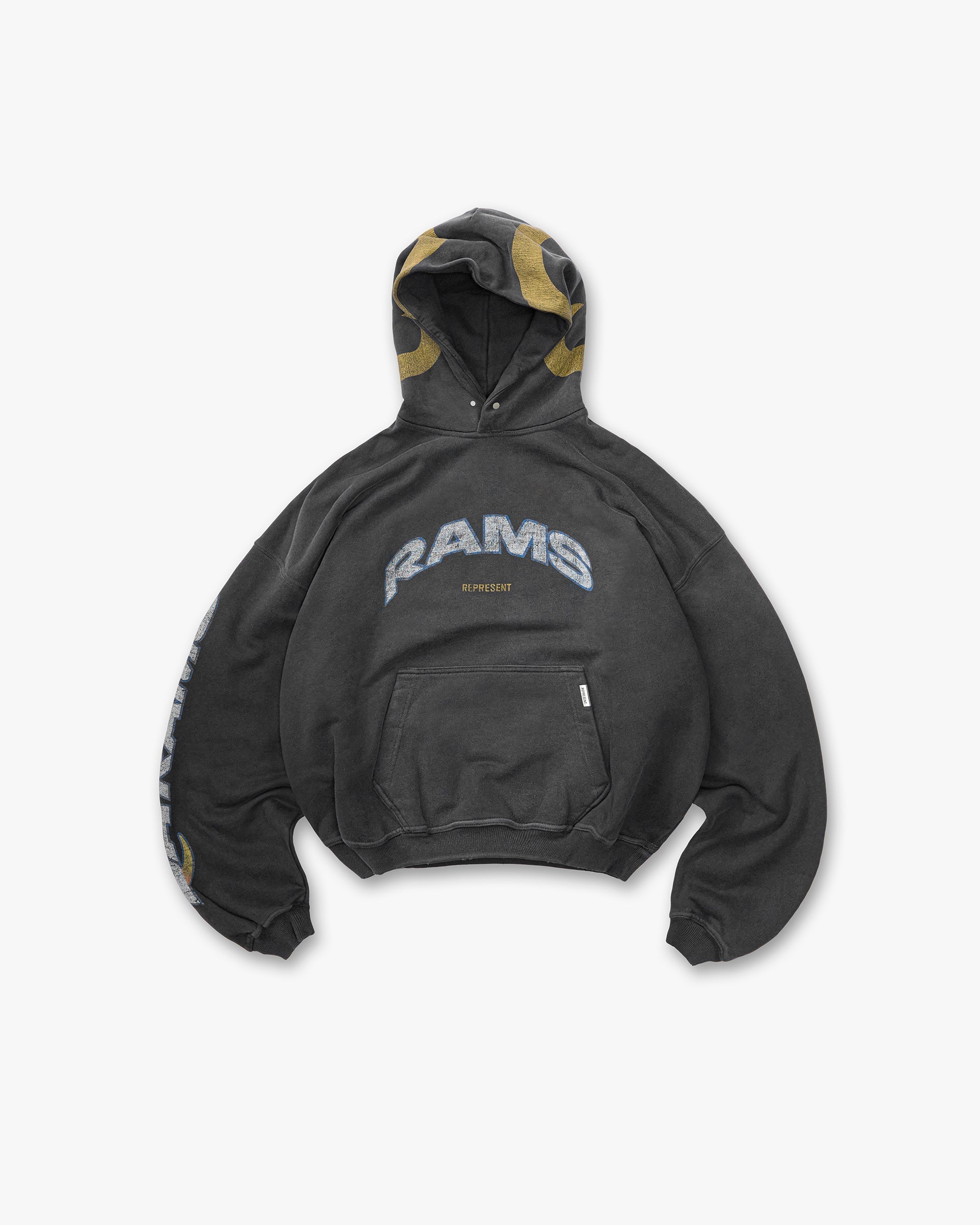 Represent Los Angeles Rams x Represent Hoodie Stained Black