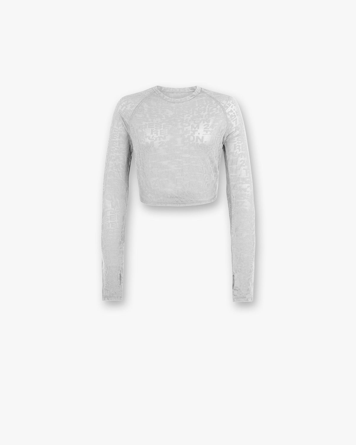 Represent 247 Glitch Cropped Training T-Shirt Grey
