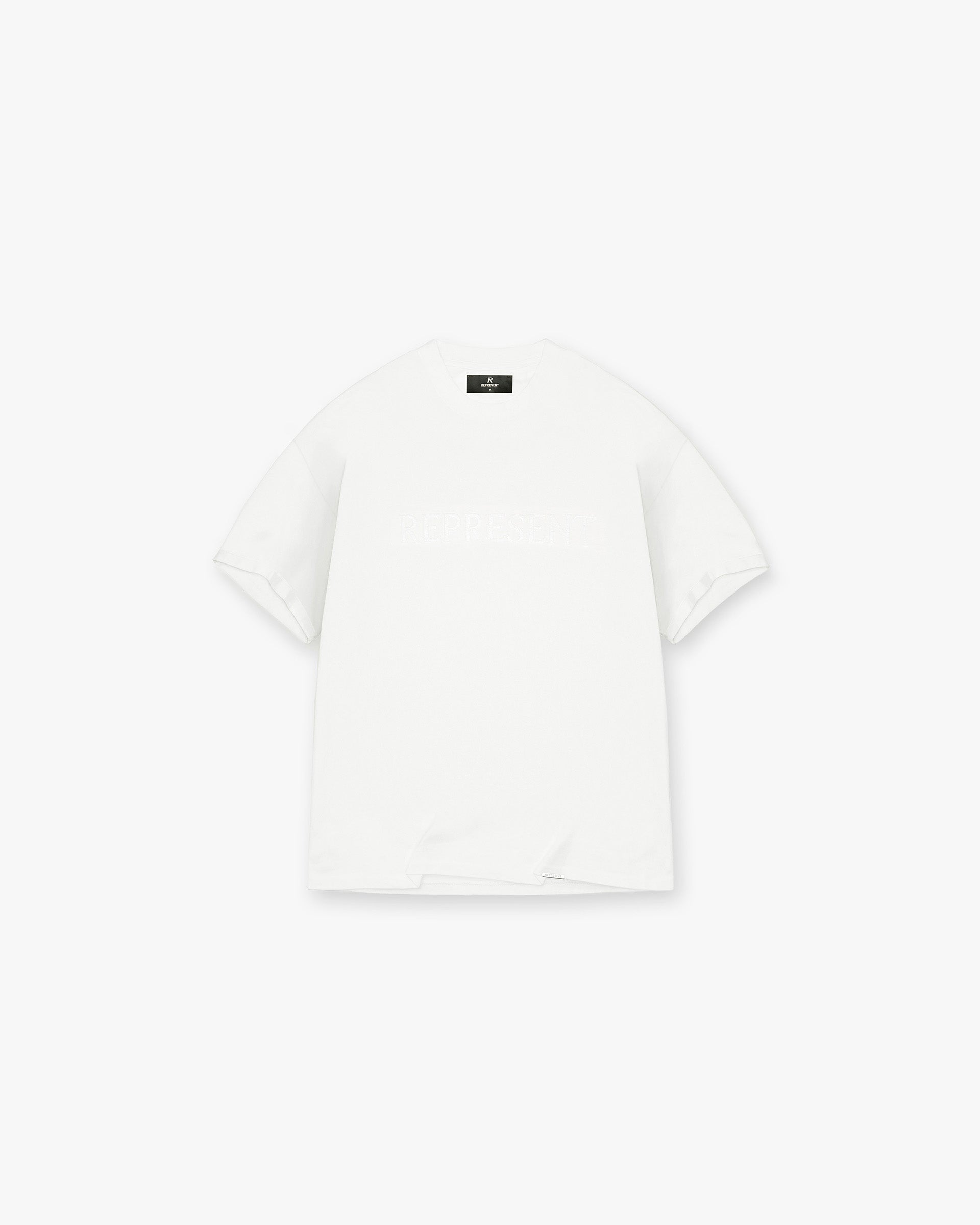 Represent Serif Logo T-Shirt Flat White