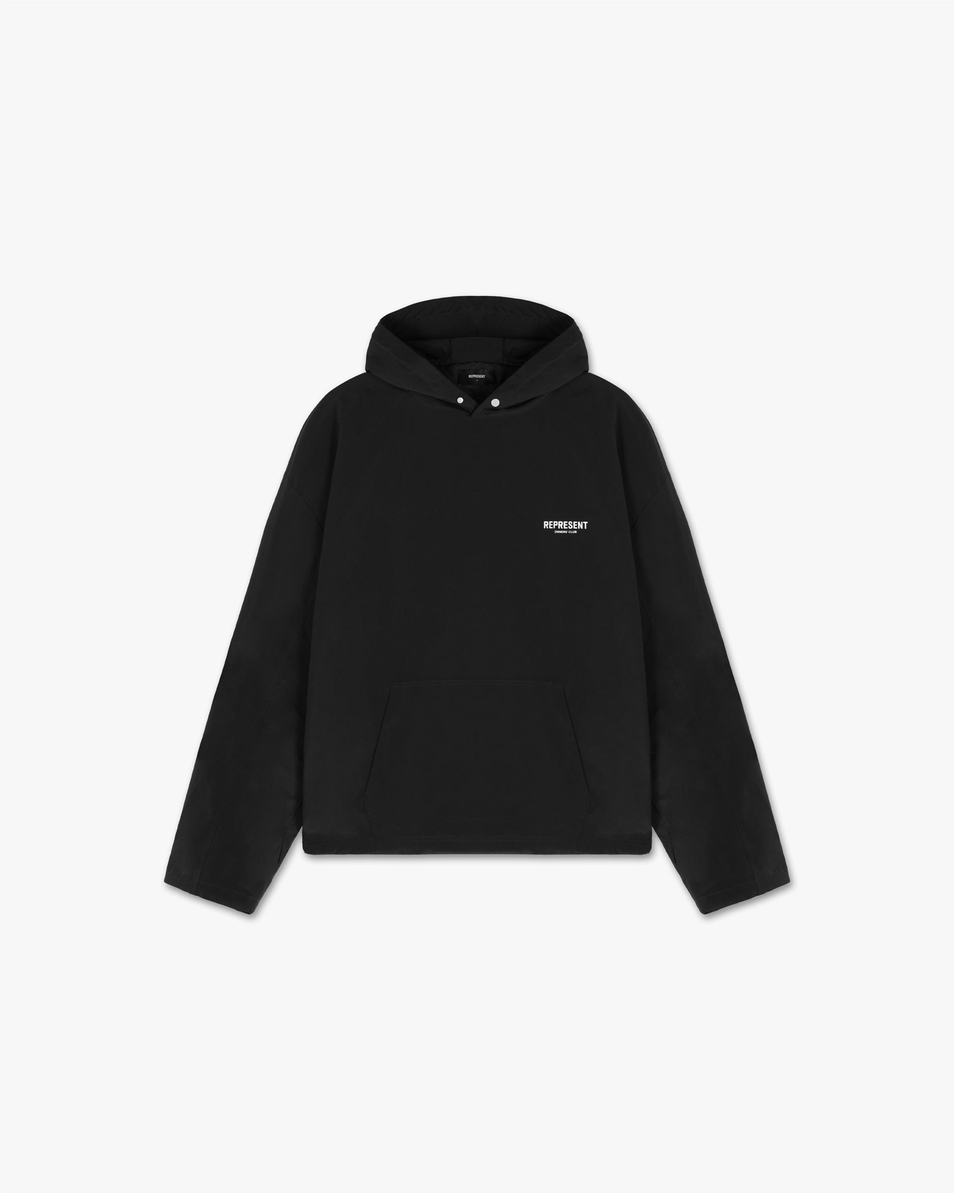 Represent Owners Club Hooded Pullover Jacket Black