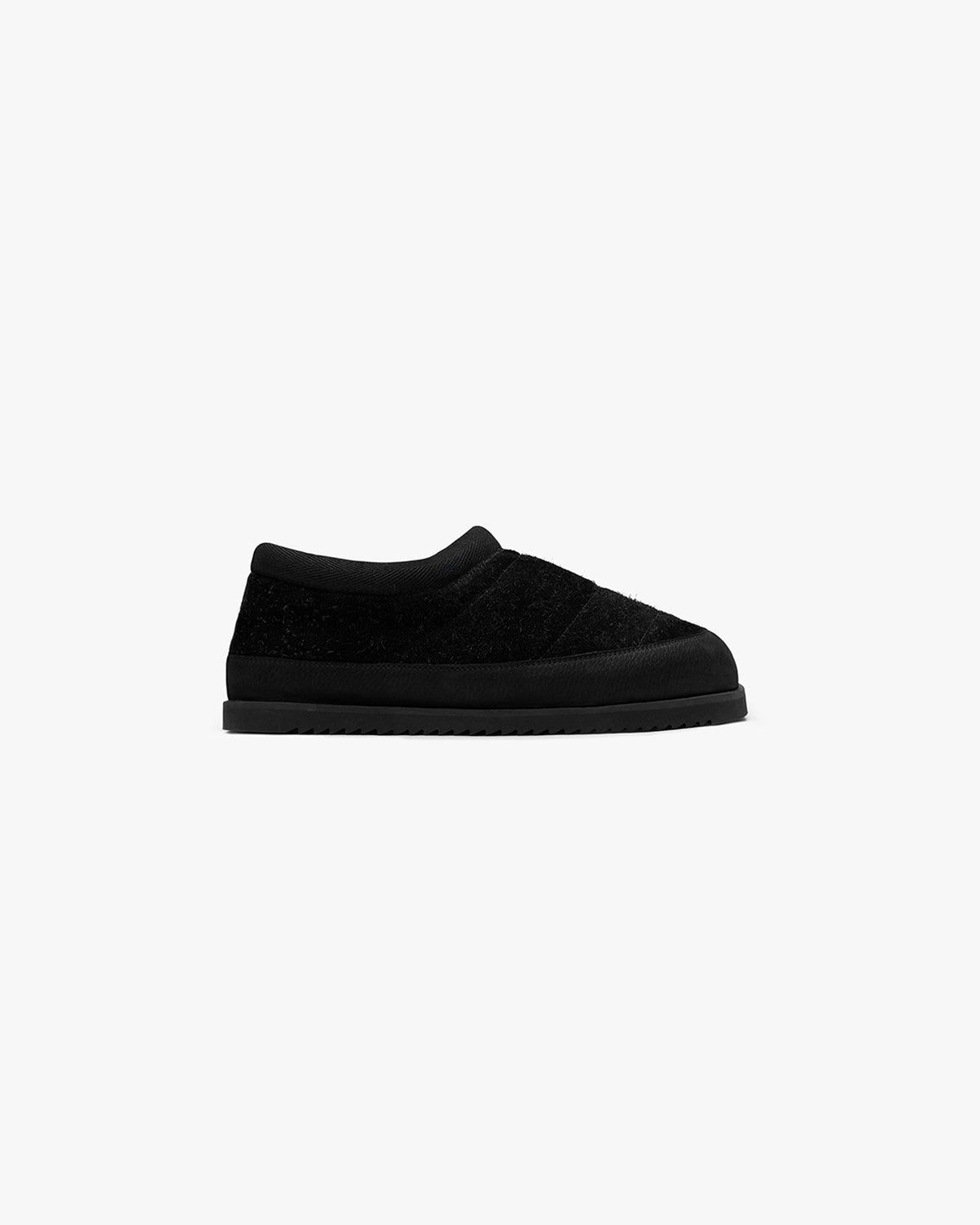 Represent Winter Mule Hairy Suede Black