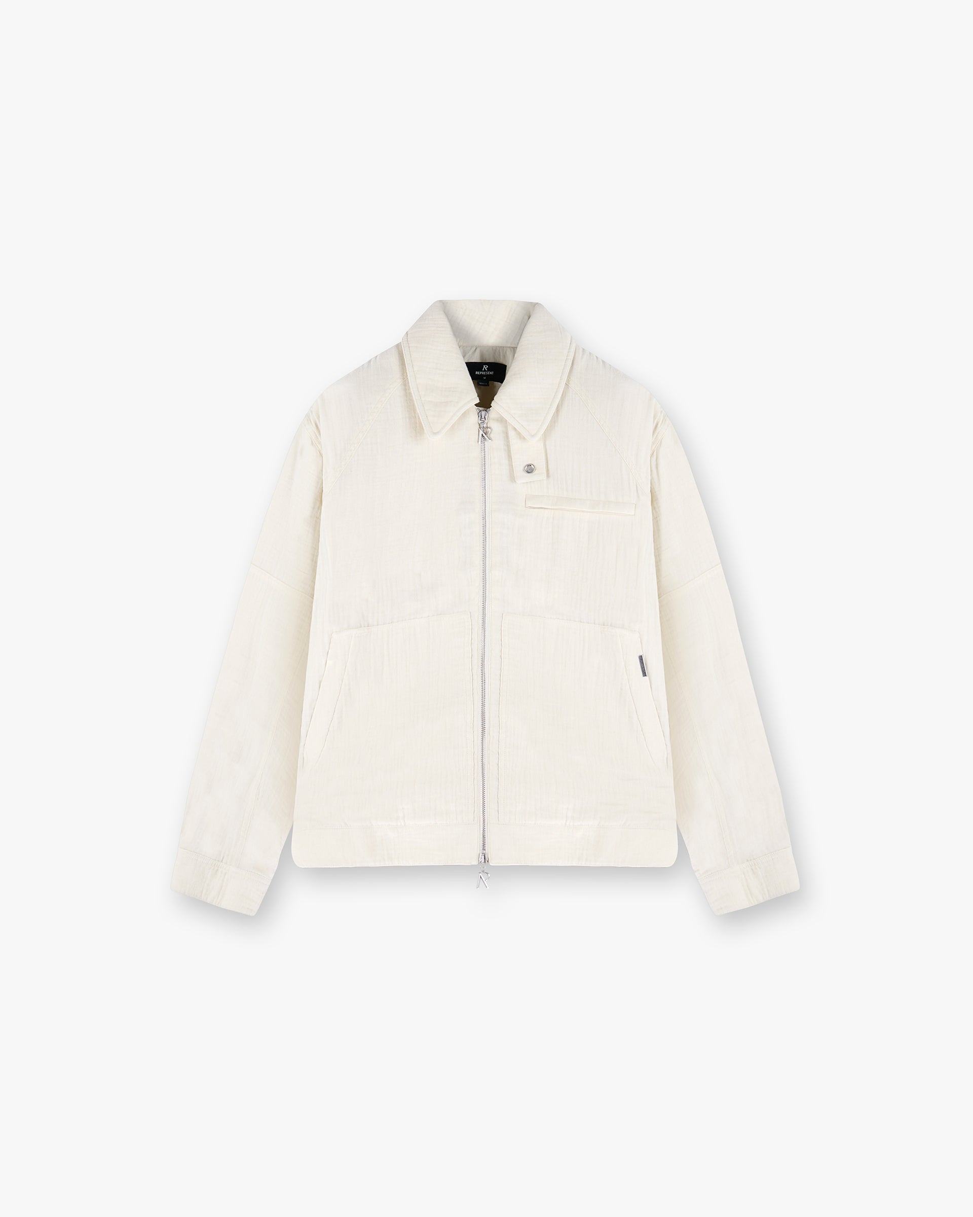 Represent Crinkle Trucker Jacket Ecru