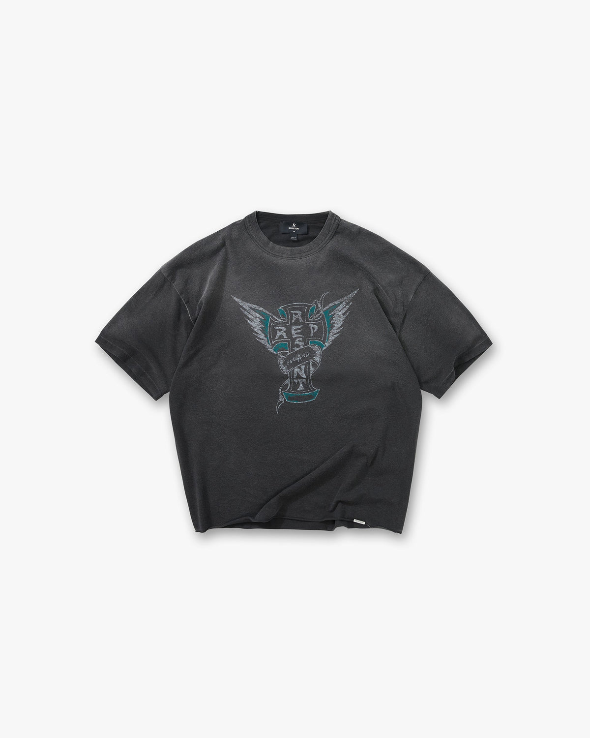 Represent Westside T-Shirt Stained Black
