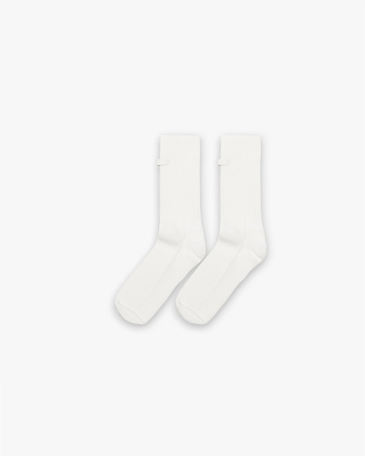 Represent Rib Knit Long Sock Flat White – ponožky