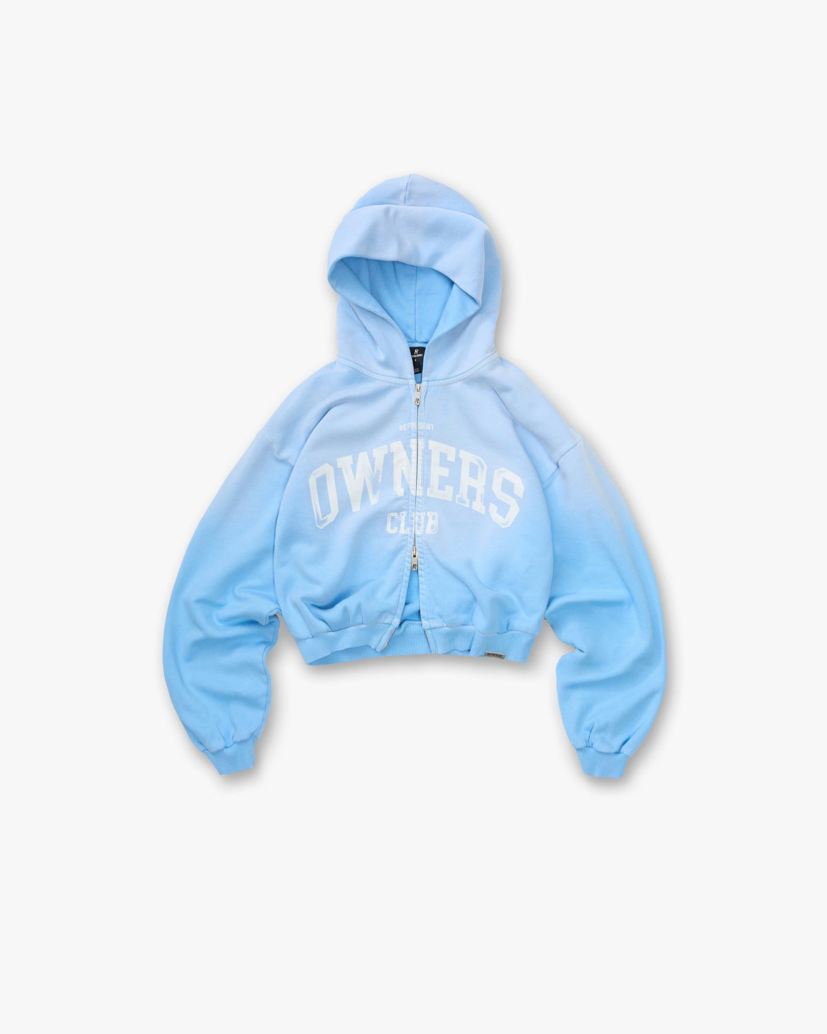 Represent Owners Club Zip Through Hoodie Sky Blue