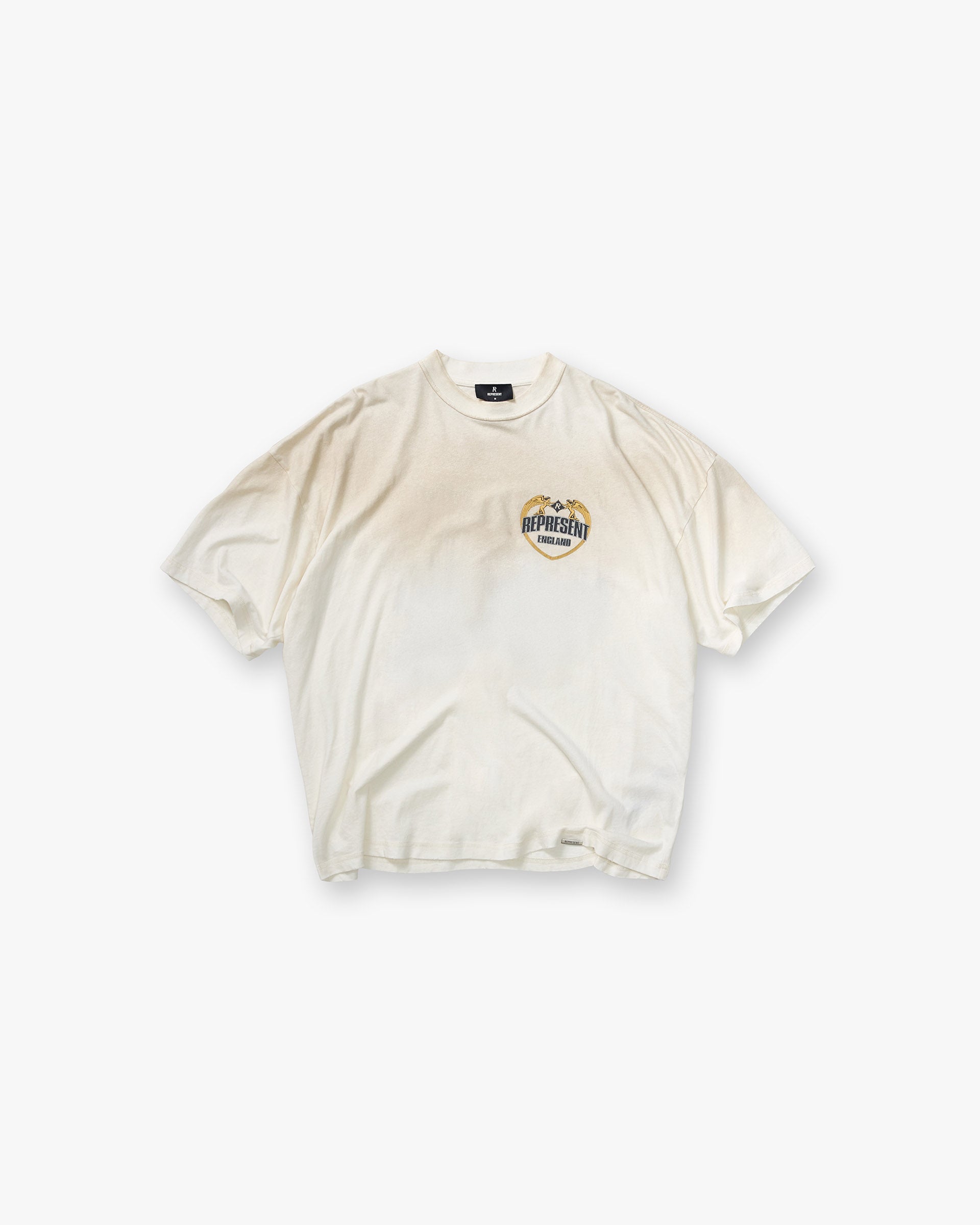 Represent Angel Border T-Shirt Washed Ecru