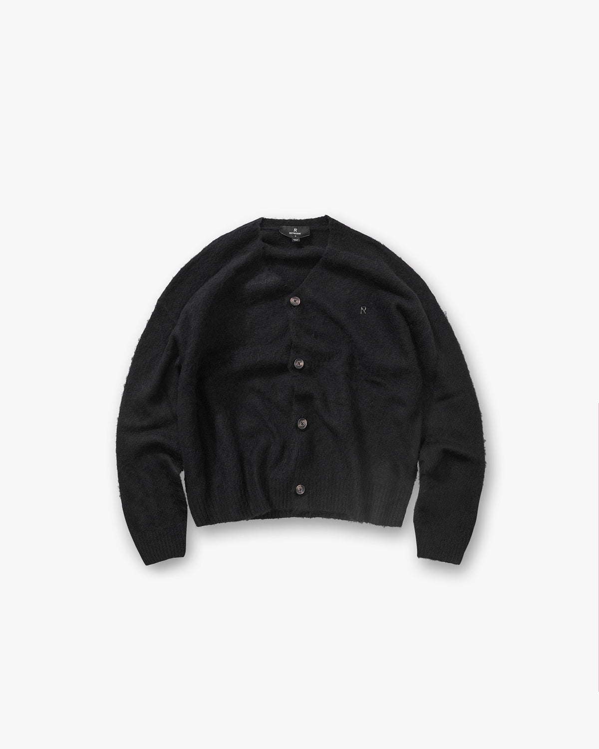Represent Textured Knit Cardigan Jet Black