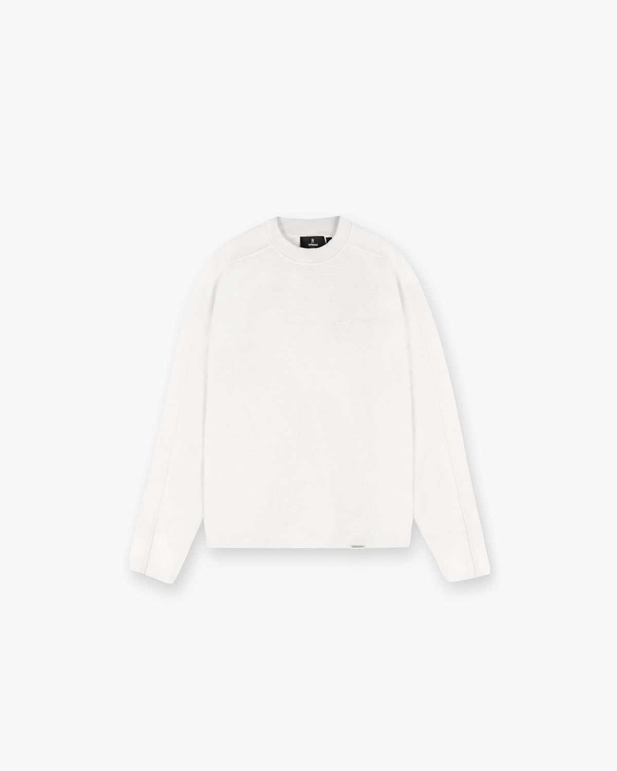 Represent Waffle Long Sleeve T-Shirt Flat White