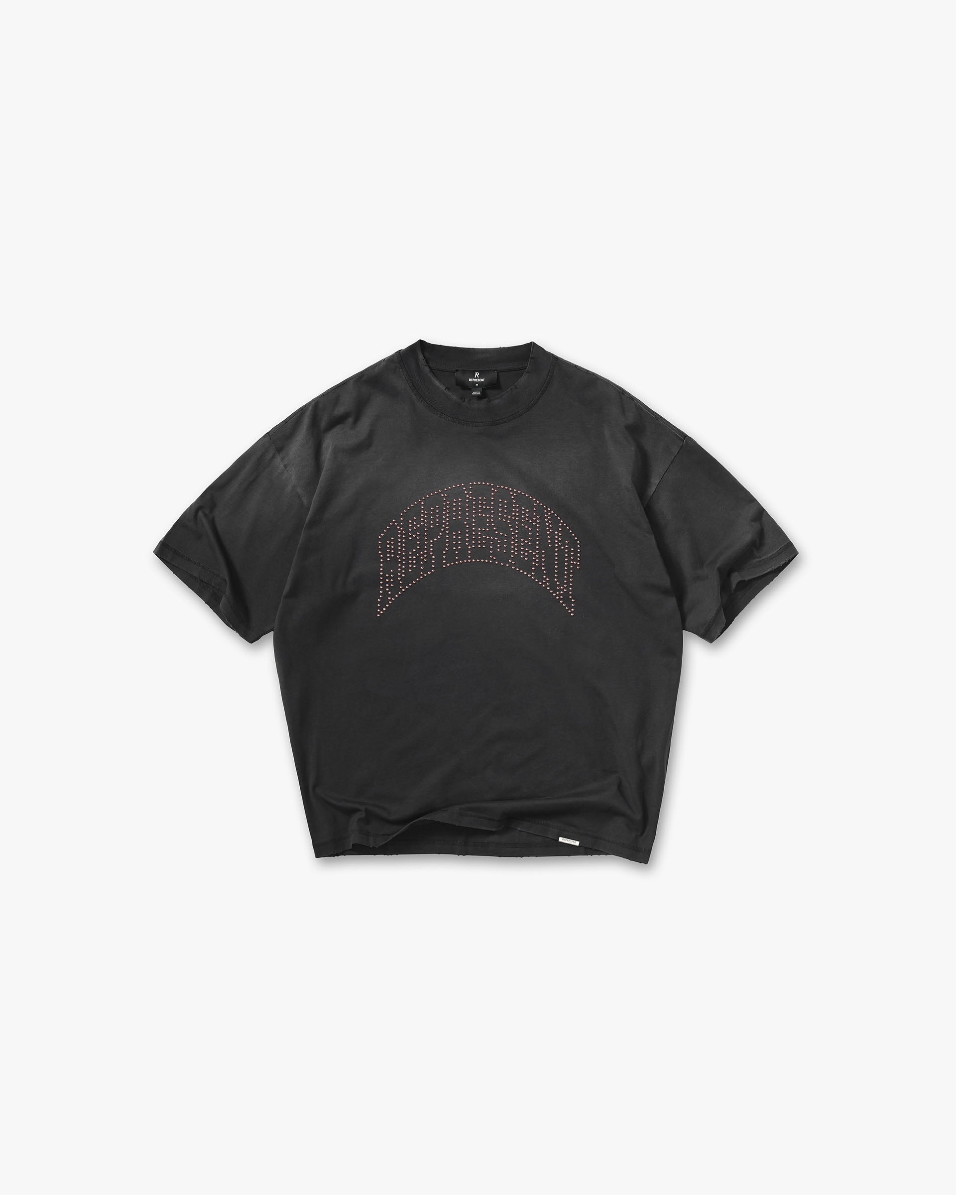 Represent Embellished Represent T-Shirt Stained Black