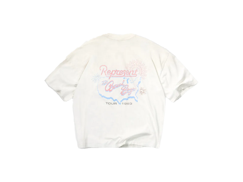 Represent x Beach Boys Tour T-Shirt Washed Ecru