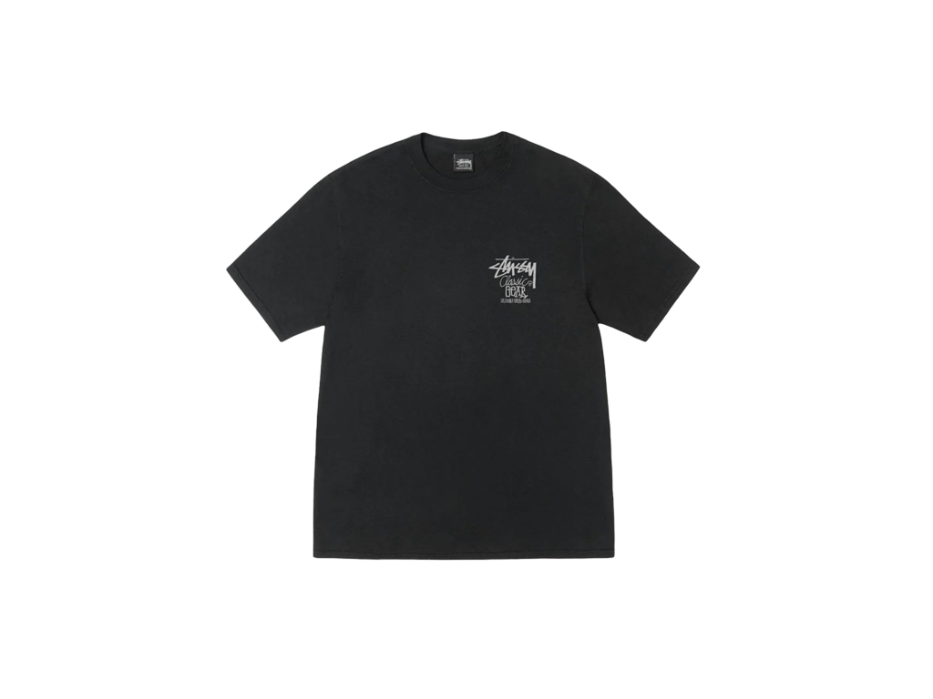 Stussy Classic Gear Pig. Dyed Tee Black – tričko, černá