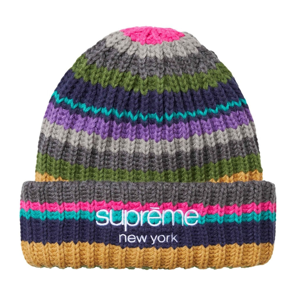 Supreme Classic Logo Chunky Ribbed Beanie (FW26) Multicolor