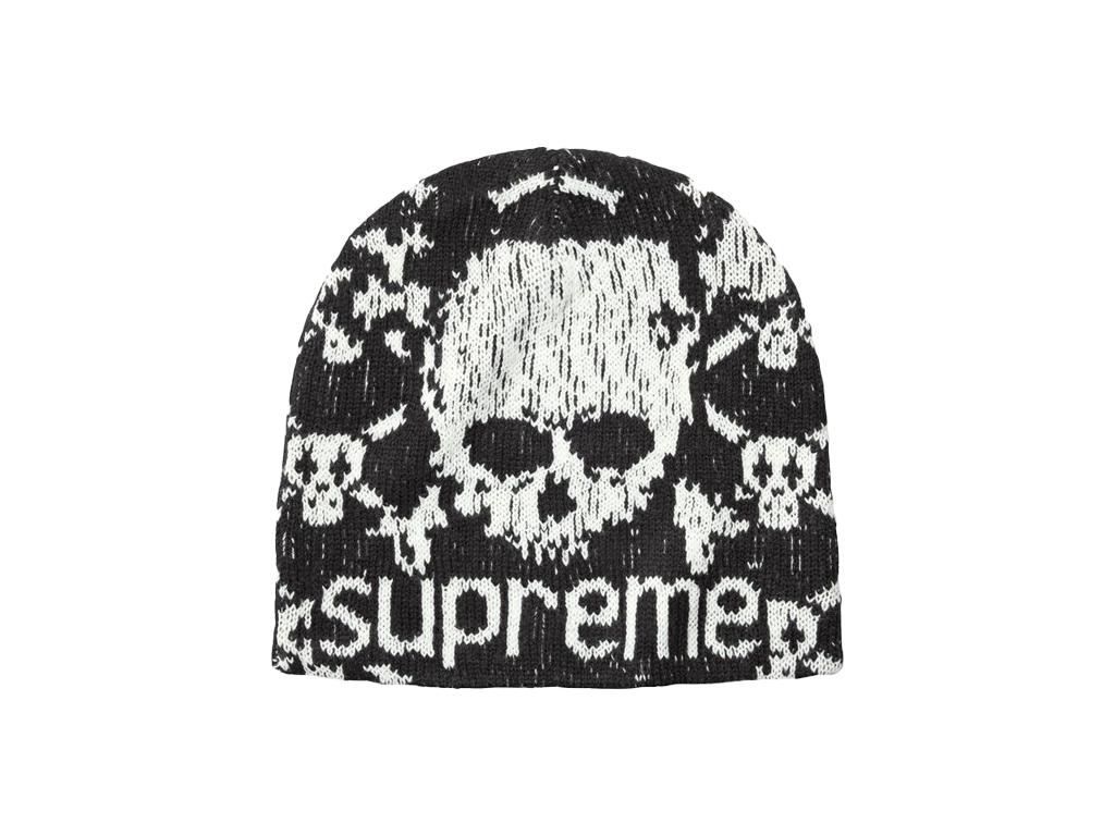 Supreme x Vanson Leathers Skull Beanie Black