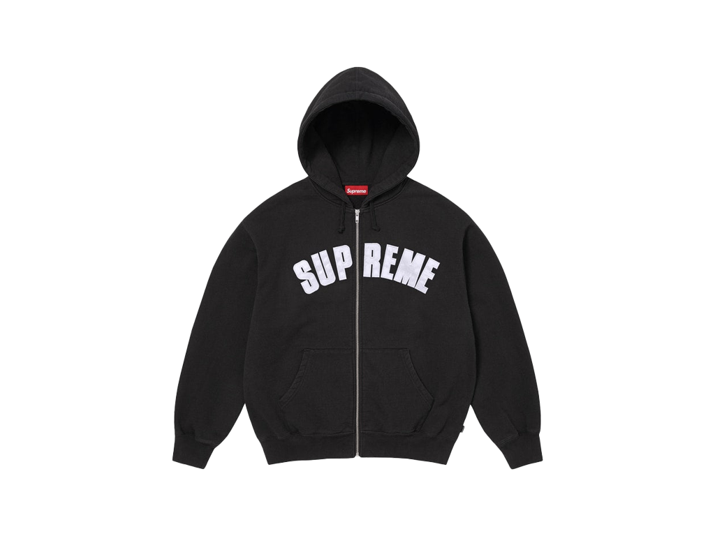 Supreme x Larry Clark Zip Up Hooded Sweatshirt Black-Supreme-pikastore.cz