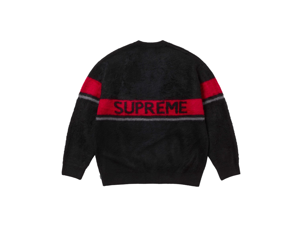 Supreme Brushed Stripe Sweater Black-Supreme-pikastore.cz