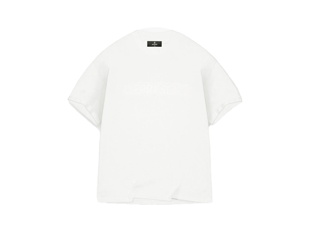 Represent Serif Logo T-Shirt Flat White-Represent-pikastore.cz
