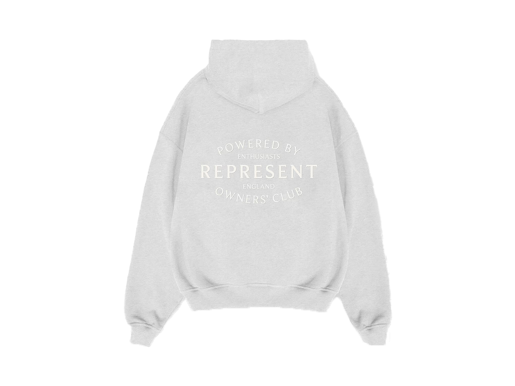 Represent Owners Club Stamp Zip Up Hoodie Ash Grey-Represent-pikastore.cz